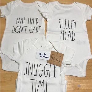 Rae Dunn 3 pack onsies